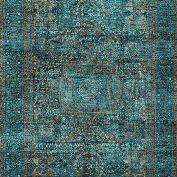 Machine Washable Abstract Light Blue Modern Rug, wshabs4132lblu