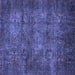 Square Abstract Blue Modern Rug, abs4132blu