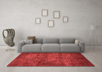 Machine Washable Abstract Red Modern Rug, wshabs4132red