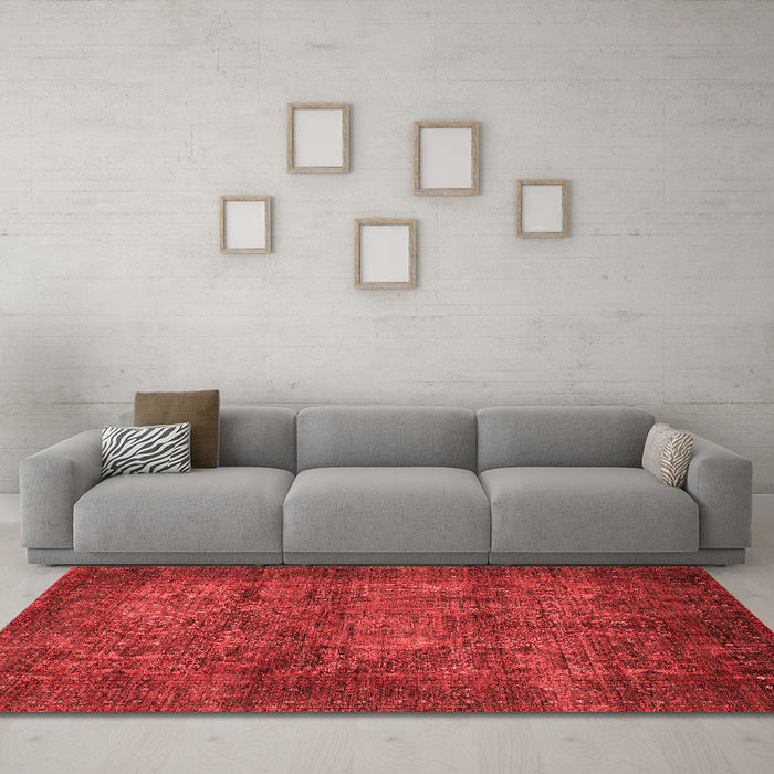 Modern Red Washable Rugs