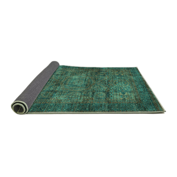 Sideview of Abstract Turquoise Modern Rug, abs4132turq