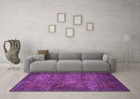 Machine Washable Abstract Purple Modern Rug, wshabs4132pur