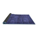 Sideview of Abstract Blue Modern Rug, abs4132blu