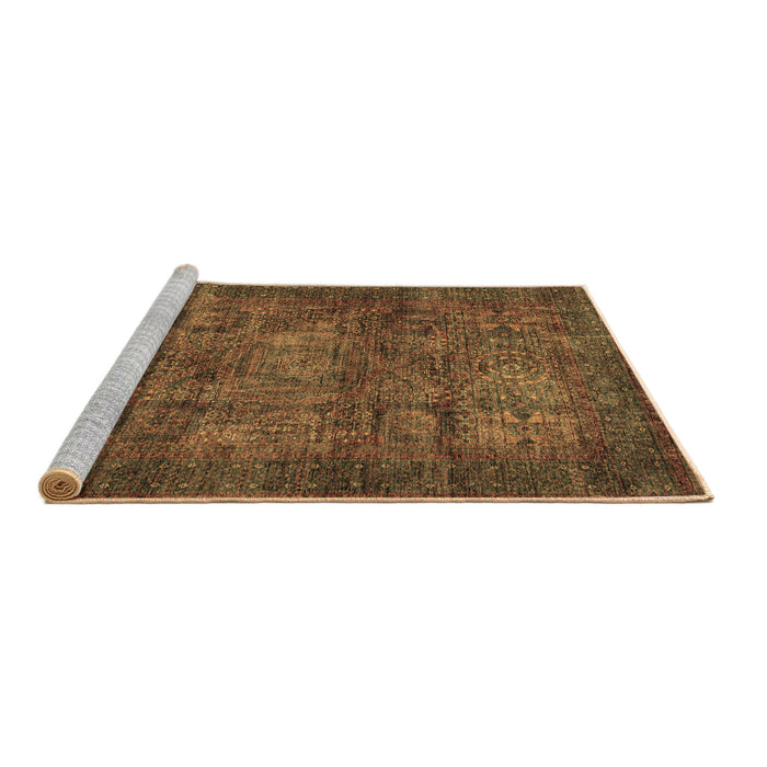 Sideview of Machine Washable Abstract Brown Modern Rug, wshabs4132brn