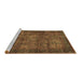 Sideview of Machine Washable Abstract Brown Modern Rug, wshabs4132brn