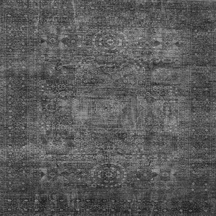 Square Machine Washable Abstract Gray Modern Rug, wshabs4132gry