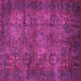 Square Machine Washable Abstract Pink Modern Rug, wshabs4132pnk