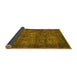 Sideview of Abstract Yellow Modern Rug, abs4132yw