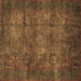 Square Machine Washable Abstract Brown Modern Rug, wshabs4132brn