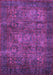 Machine Washable Abstract Purple Modern Area Rugs, wshabs4132pur