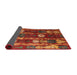 Sideview of Abstract Red Modern Rug, abs4133