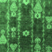 Square Abstract Emerald Green Modern Rug, abs4133emgrn