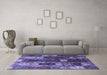 Machine Washable Abstract Blue Modern Rug in a Living Room, wshabs4133blu