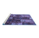 Sideview of Machine Washable Abstract Blue Modern Rug, wshabs4133blu