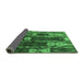 Sideview of Abstract Emerald Green Modern Rug, abs4133emgrn