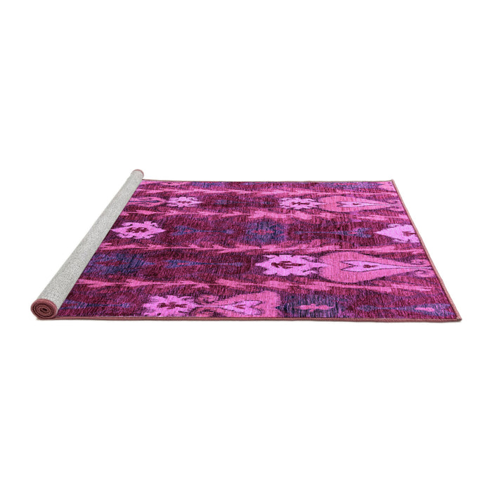 Sideview of Machine Washable Abstract Purple Modern Area Rugs, wshabs4133pur