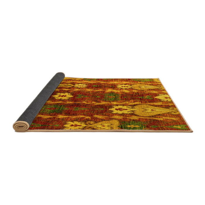 Sideview of Abstract Yellow Modern Rug, abs4133yw