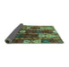 Sideview of Abstract Turquoise Modern Rug, abs4133turq