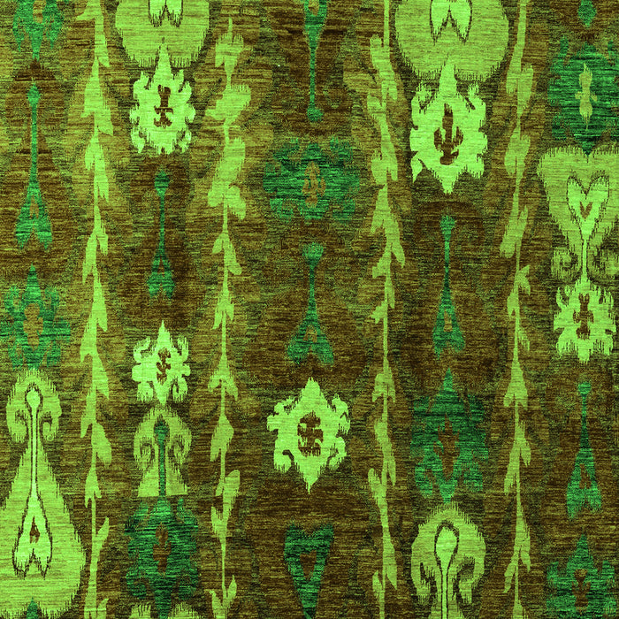 Machine Washable Abstract Green Modern Area Rugs, wshabs4133grn