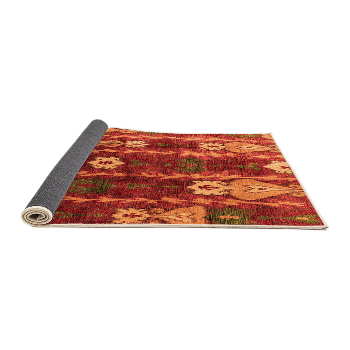 Sideview of Abstract Orange Modern Rug, abs4133org