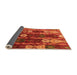 Sideview of Abstract Orange Modern Rug, abs4133org