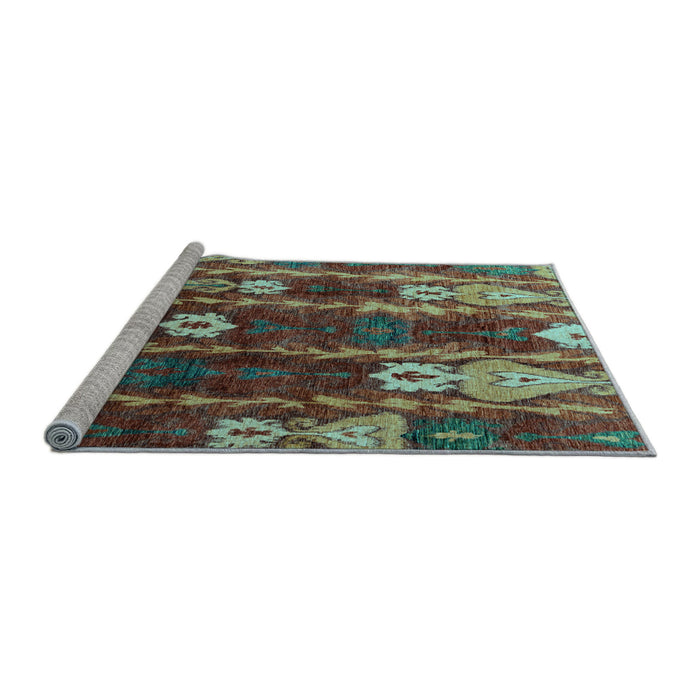 Sideview of Machine Washable Abstract Light Blue Modern Rug, wshabs4133lblu