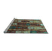 Sideview of Machine Washable Abstract Light Blue Modern Rug, wshabs4133lblu