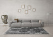 Machine Washable Abstract Gray Modern Rug in a Living Room,, wshabs4133gry