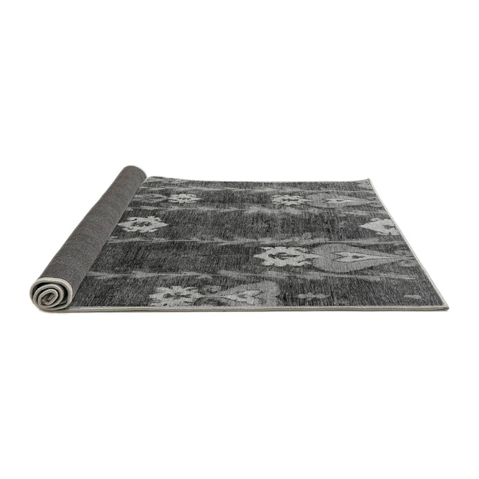 Sideview of Abstract Gray Modern Rug, abs4133gry