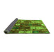 Sideview of Abstract Green Modern Rug, abs4133grn