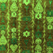 Square Machine Washable Abstract Green Modern Area Rugs, wshabs4133grn