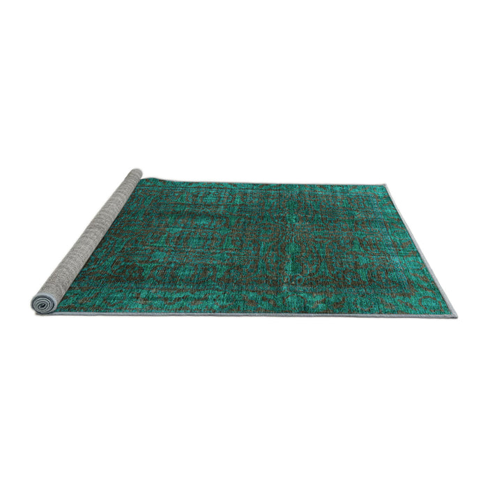 Sideview of Machine Washable Oriental Light Blue Modern Rug, wshabs4134lblu