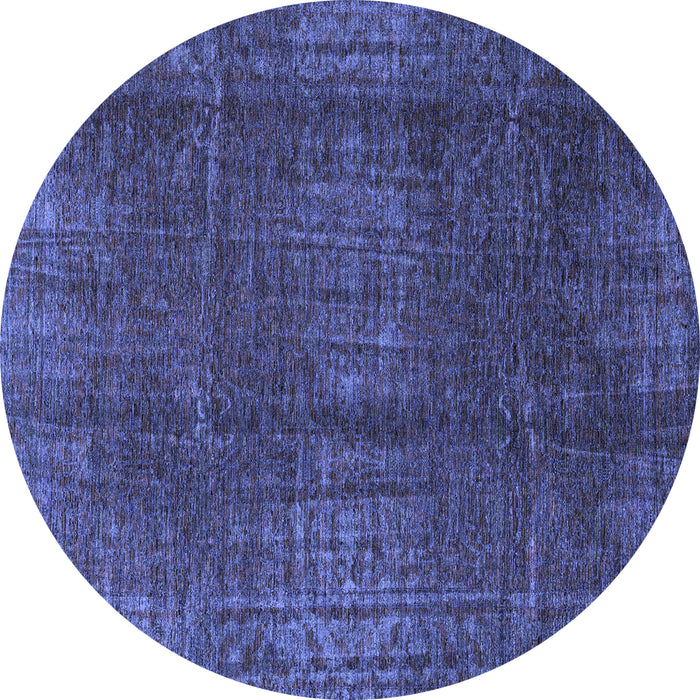 Round Oriental Blue Modern Rug, abs4134blu
