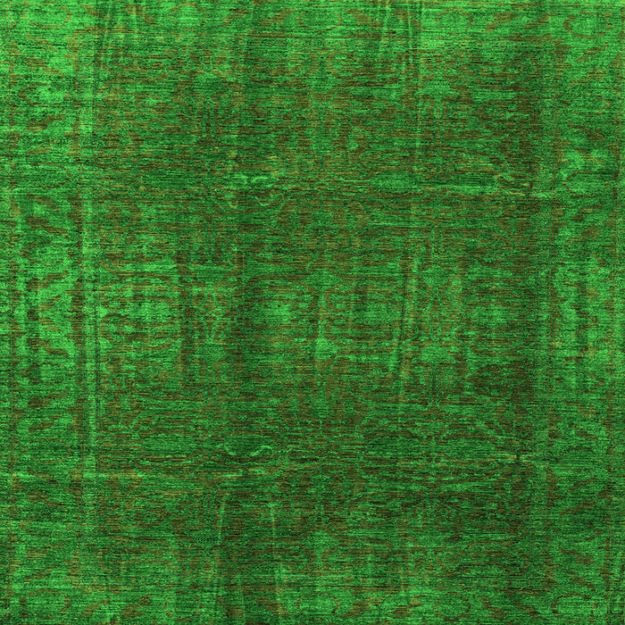 Square Machine Washable Oriental Green Modern Area Rugs, wshabs4134grn