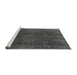 Sideview of Machine Washable Oriental Gray Modern Rug, wshabs4134gry