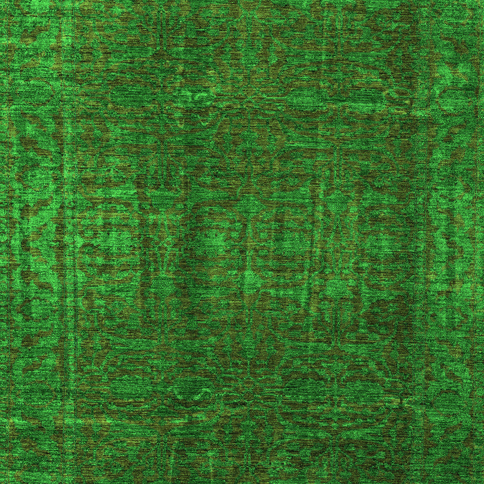 Machine Washable Oriental Green Modern Area Rugs, wshabs4134grn