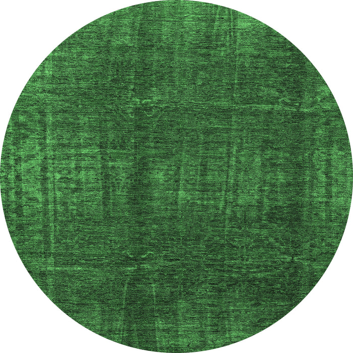 Round Oriental Emerald Green Modern Rug, abs4134emgrn