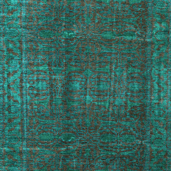 Machine Washable Oriental Light Blue Modern Rug, wshabs4134lblu