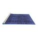 Sideview of Machine Washable Oriental Blue Modern Rug, wshabs4134blu