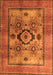 Machine Washable Oriental Orange Modern Area Rugs, wshabs4135org