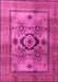 Machine Washable Oriental Pink Modern Rug, wshabs4135pnk