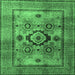 Square Oriental Emerald Green Modern Rug, abs4135emgrn