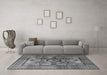 Machine Washable Oriental Gray Modern Rug in a Living Room,, wshabs4135gry