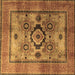 Square Oriental Brown Modern Rug, abs4135brn