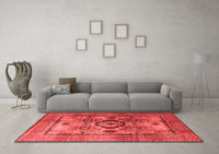 Machine Washable Oriental Red Modern Rug, wshabs4135red