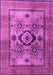 Machine Washable Oriental Purple Modern Area Rugs, wshabs4135pur