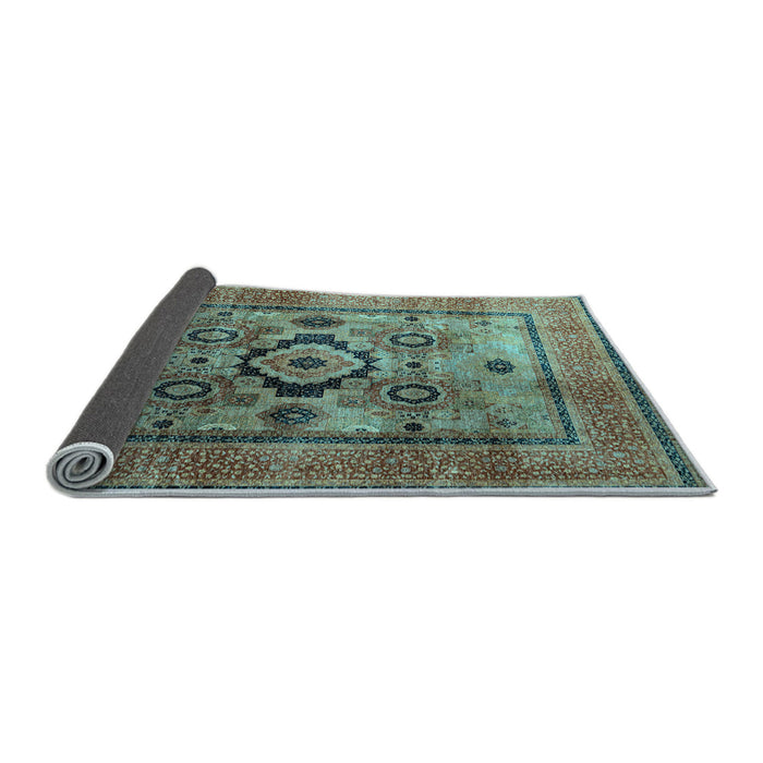 Sideview of Oriental Light Blue Modern Rug, abs4135lblu