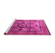 Sideview of Machine Washable Oriental Pink Modern Rug, wshabs4135pnk