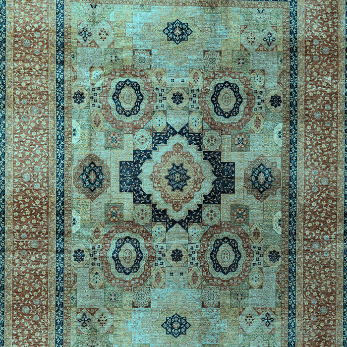 Oriental Light Blue Modern Rug, abs4135lblu