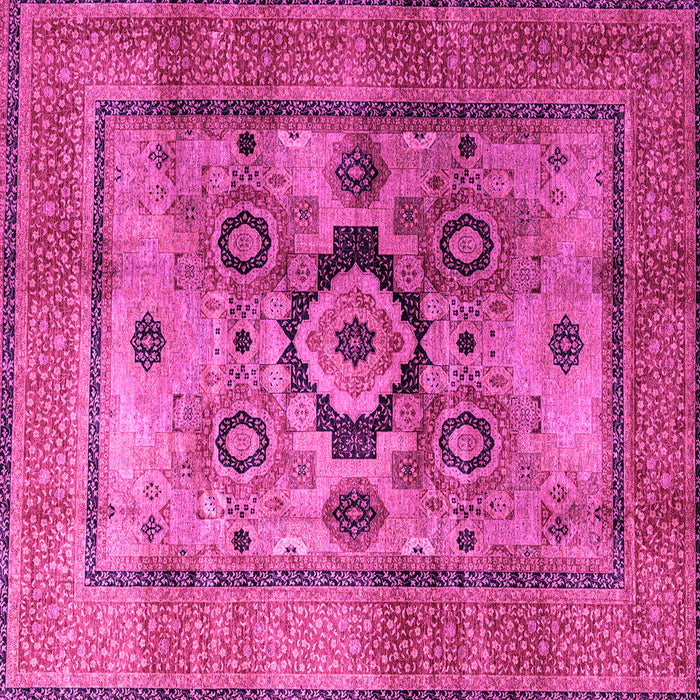 Square Oriental Pink Modern Rug, abs4135pnk